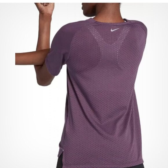 Nike T-shirt Nike W NK BRTHE TAILWIND TOP SS purple perforated S - Picture 2 of 15